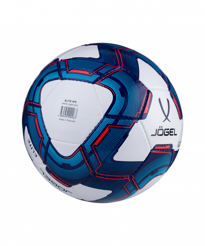 Мяч футбольный JOGEL Elite №5, белый/синий/красный, размер 5