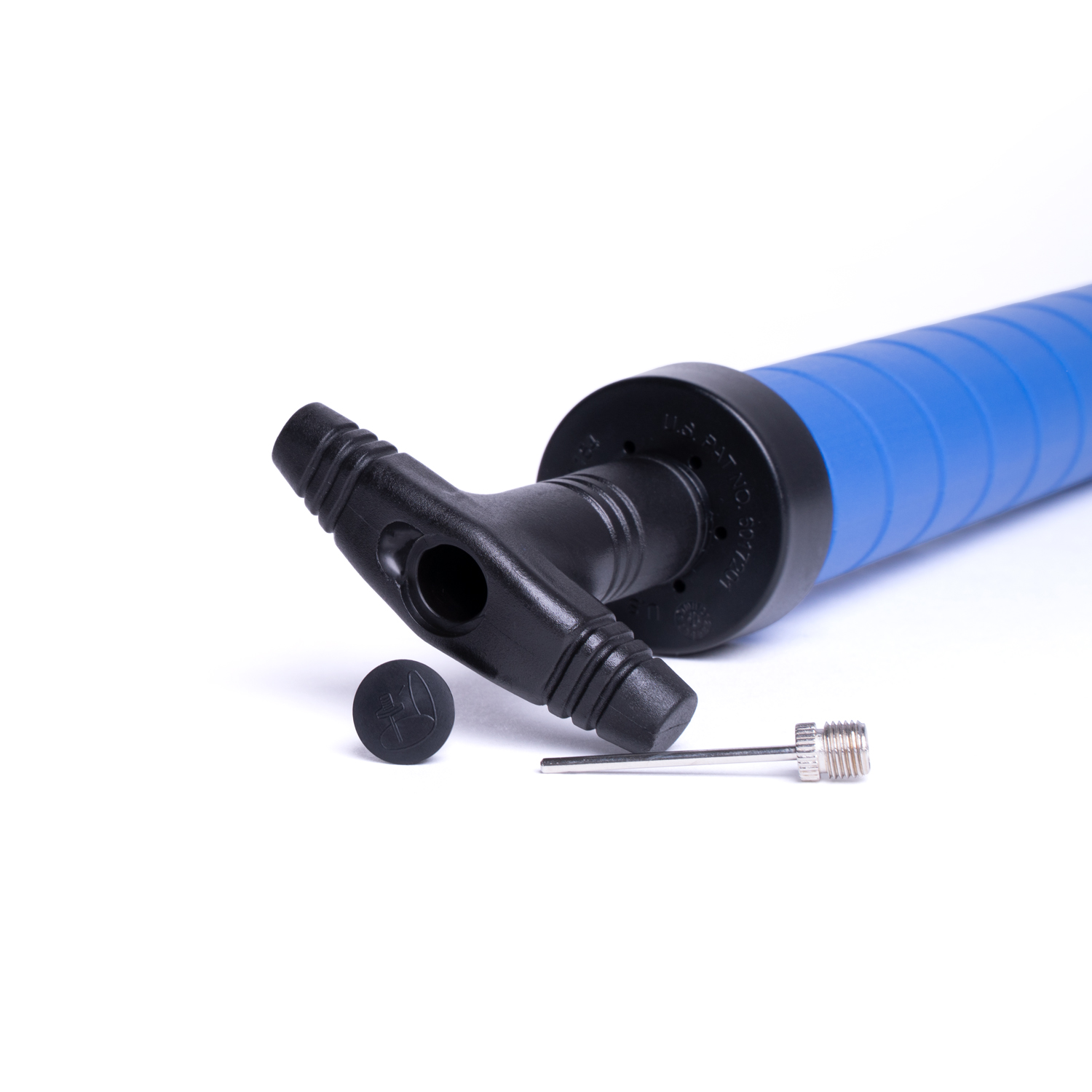 Насос TORRES двойного действия, SS1018, 30 см., пластик, гибкий шланг, игла (7 мм), синий