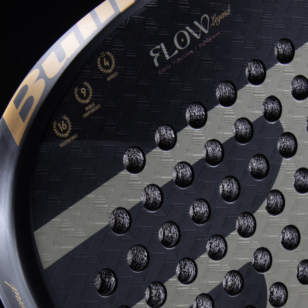 Ракетка для падела BULLPADEL Flow Legend, 494405, для профессионалов, стекловолокно,черно-белый