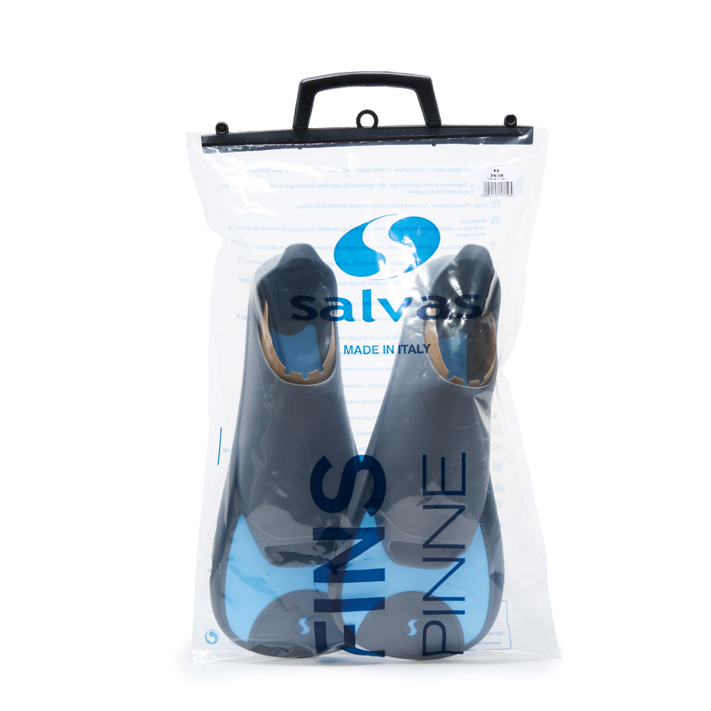 Ласты для бассейна Salvas F5 Fin, BA19138QSSTS,TPR и Technoflex, р.38-39, cеро-голубой