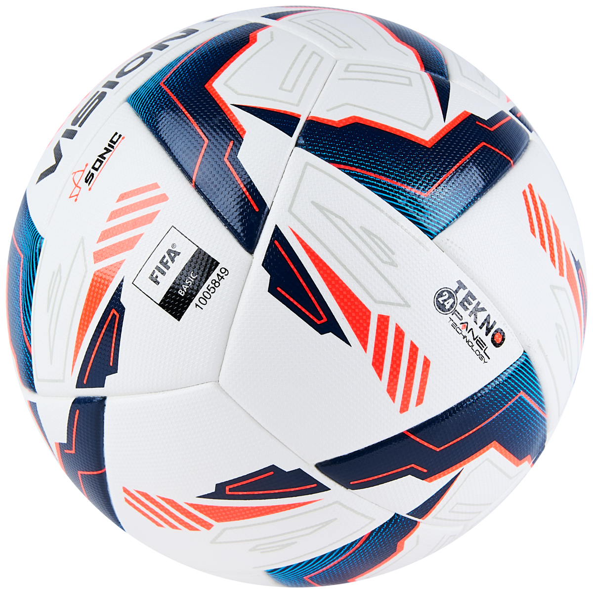 Мяч футб. VISION Sonic, FV324065,р.5, 24 пан.,FIFA Basic,PU, термосш.,бело-синий