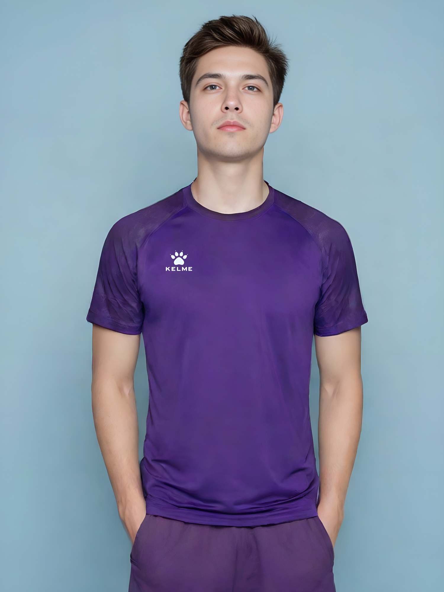 Футбольная форма KELME Short Sleeve Football Uniform Light Purple
