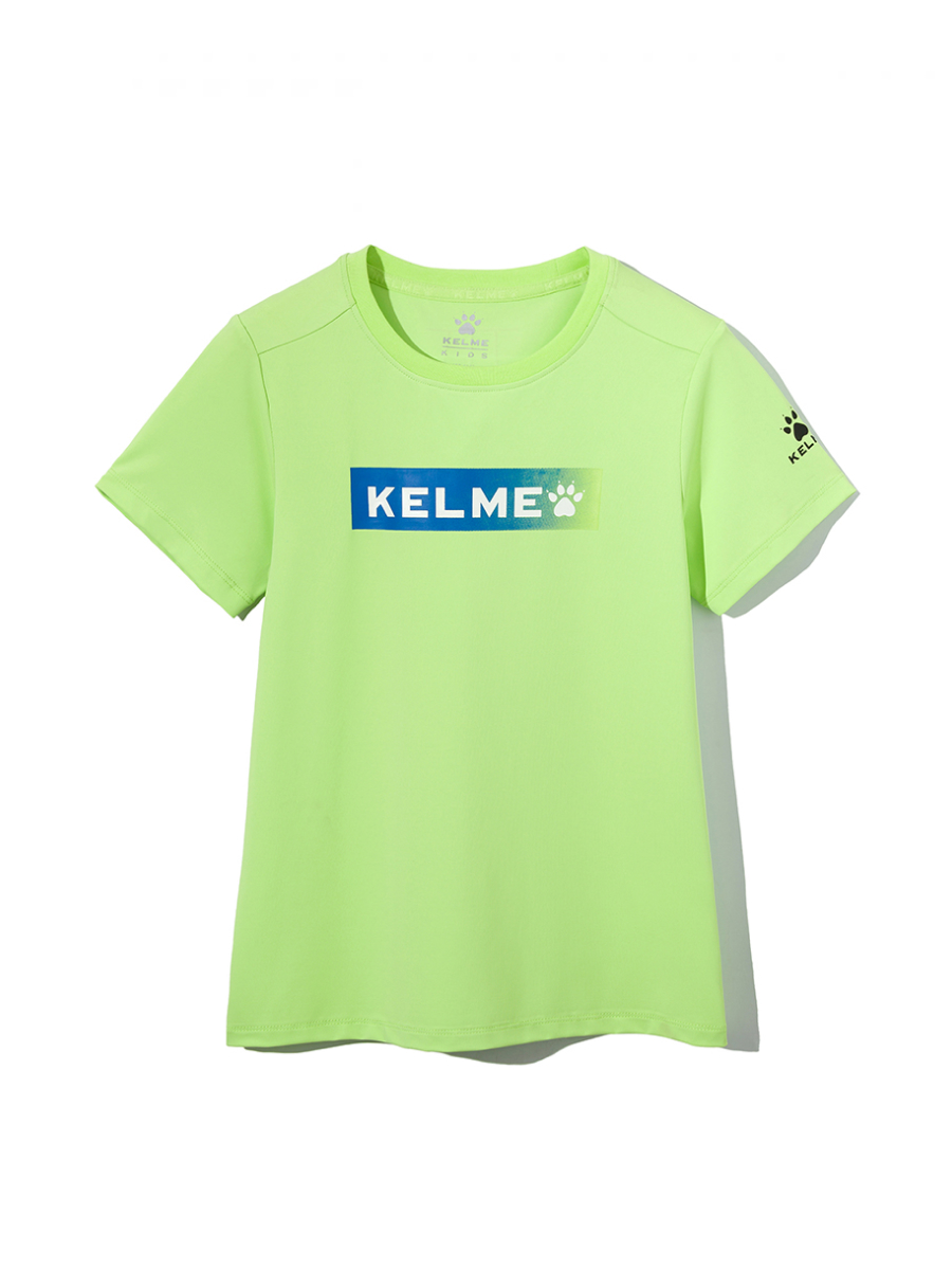 Детская футболка KELME Running Short Sleeve T-Shirt Kid Light Green