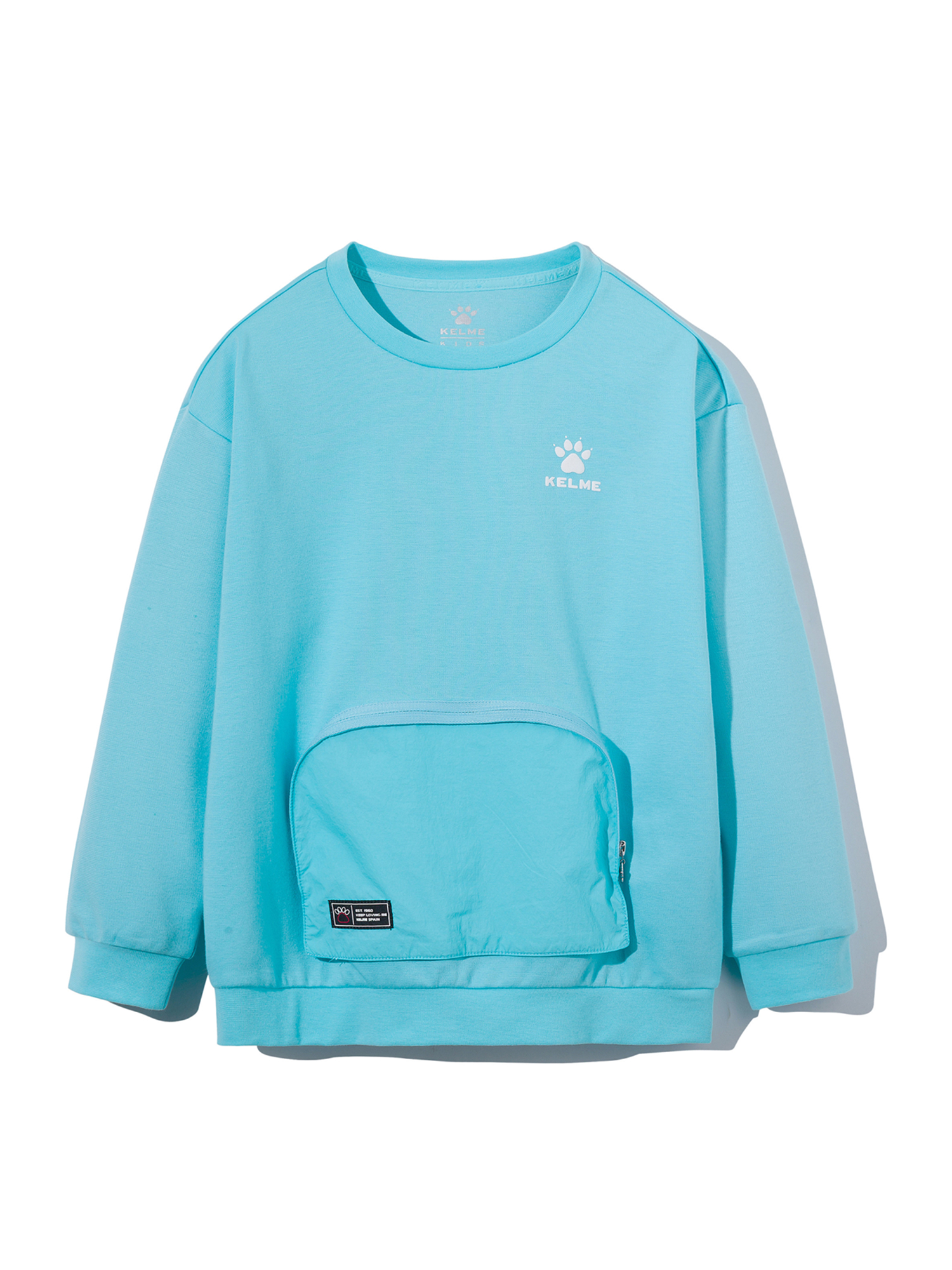 Детский свитшот KELME Round Neck Sweater Light Blue