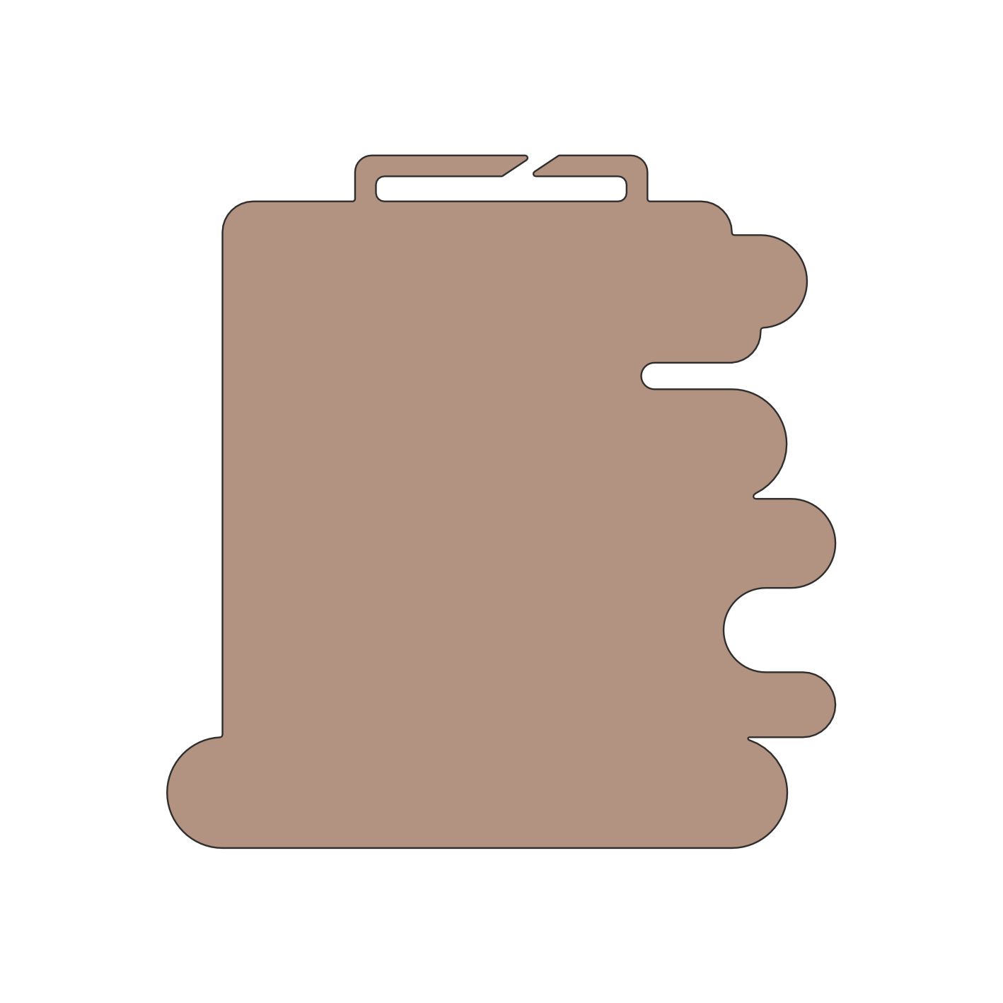 Заготовка медали MZP 834-80/BM под сублимацию (80х83мм, s-2 мм)