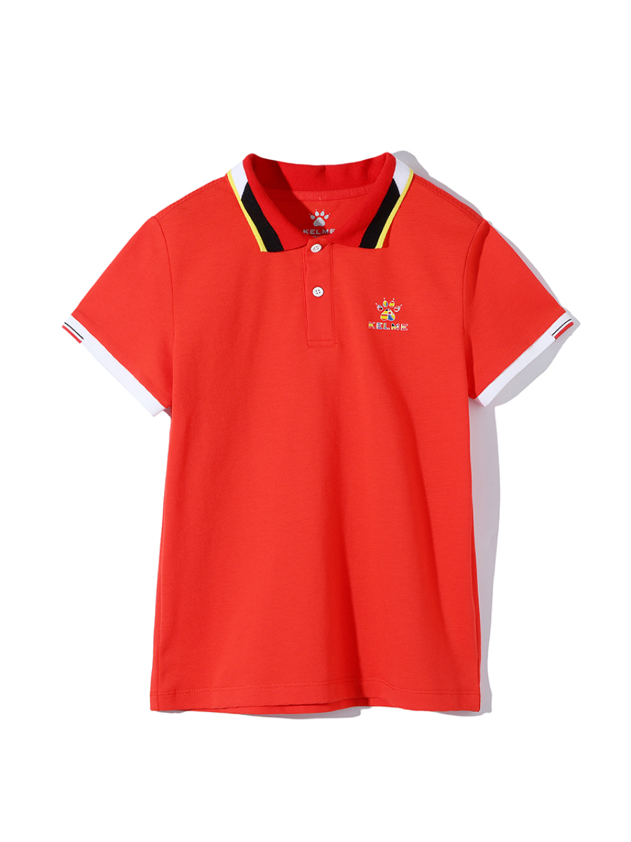 Детская футболка-поло KELME Boys Short Sleeve T-Shirt Red
