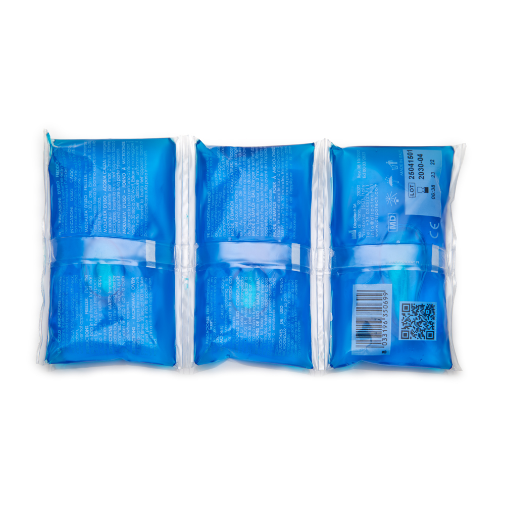 Многоразовый трех-секционный гелевый пакет для нагрева/охлаждения DISPO GEL, 351424, р.11*21 см