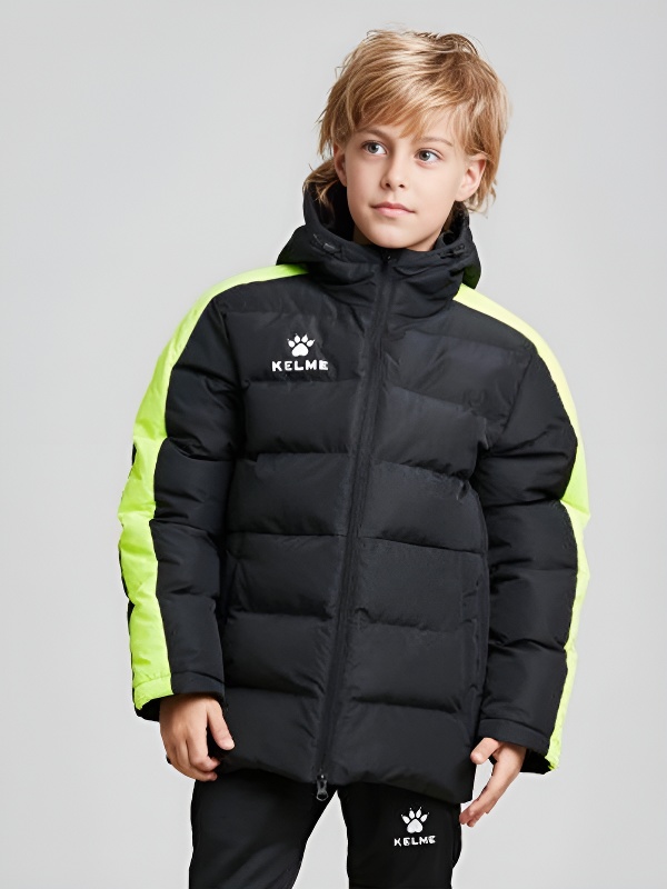 Детский пуховик KELME Padding Jacket (Kids) (Black/Light Green)