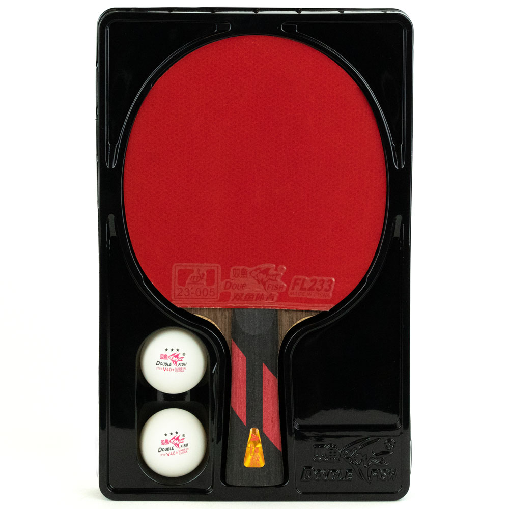 Ракетка для н/т DOUBLE FISH 7A+C, для професс.,ITTF Appr.,накл.2,1мм,+ 2 мяча V40+мм ITTF Appr