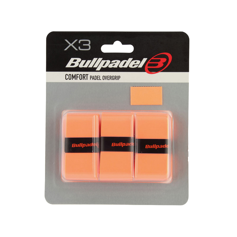 Овергрип BULLPADEL Comfort GB1200 X3, GB1200-529, 0.5 мм, 3 шт, неоновый оранжевый