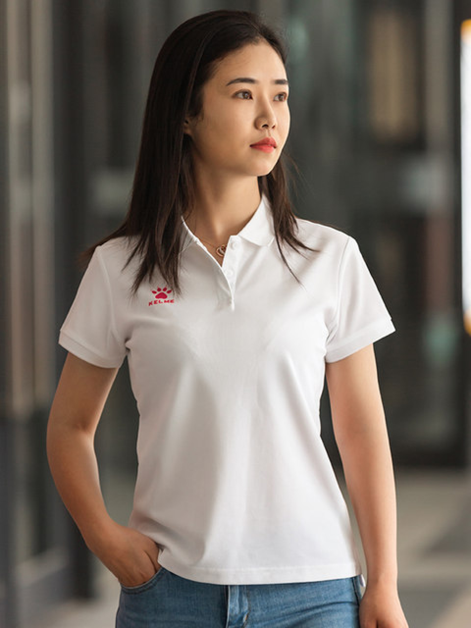 Футболка-поло KELME Short Sleeve Polo Shirt White