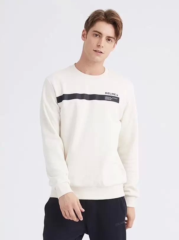 Свитшот KELME Men's Round Neck Sweater White