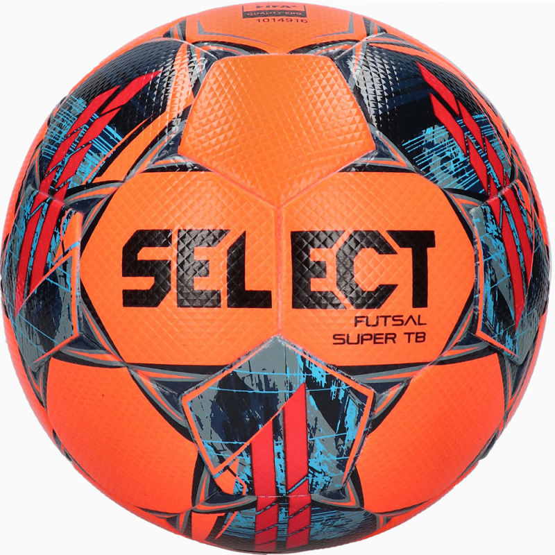 Мяч футзал. SELECT Futsal Super TB V22 3613460663,р.4, FIFA Quality Pro, ПУ,термосш,оранжевый