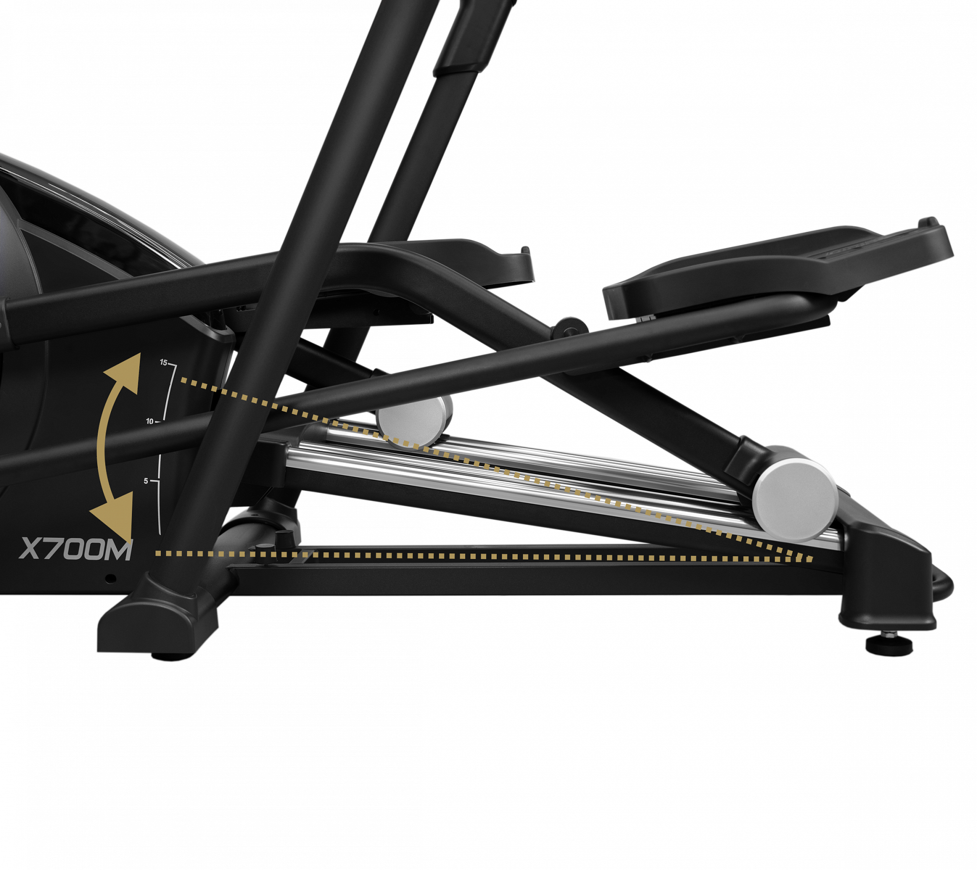 Эллиптический тренажер с автонаклоном BRONZE GYM X700M