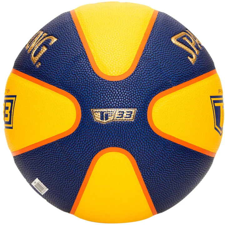Мяч баск. SPALDING TF-33 Gold 3*3 Indoor/Outdoor, 76862z, р.6, FIBA Appr, ПУ-композит, желто-синий
