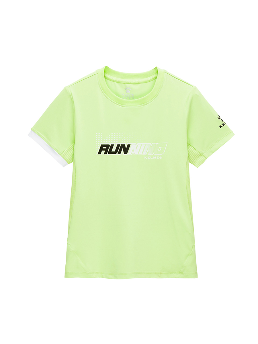 Детская футболка KELME Running Short Sleeve T-Shirt Kid Light Green