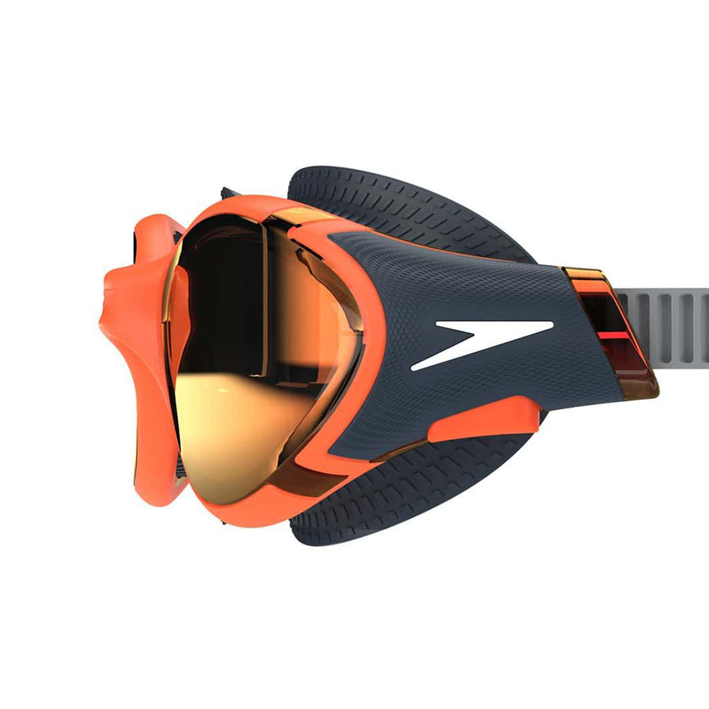 Очки для плав. SPEEDO Biofuse 2.0 Mirror, 8-00233117933, ЗЕРКАЛЬНЫЕ линзы, оранжевая оправа