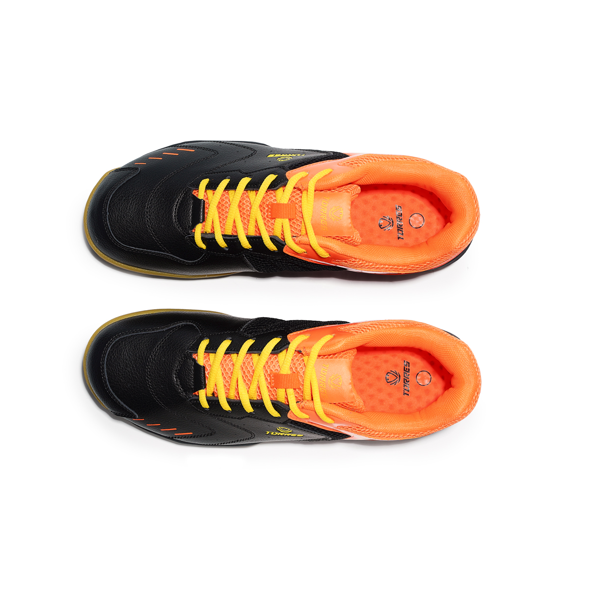 Бутсы зальные TORRES MAXIMA, TS134231-186-38, р.38, ЭВА,резина,ПУ,текстиль, чёрно-оранжевый
