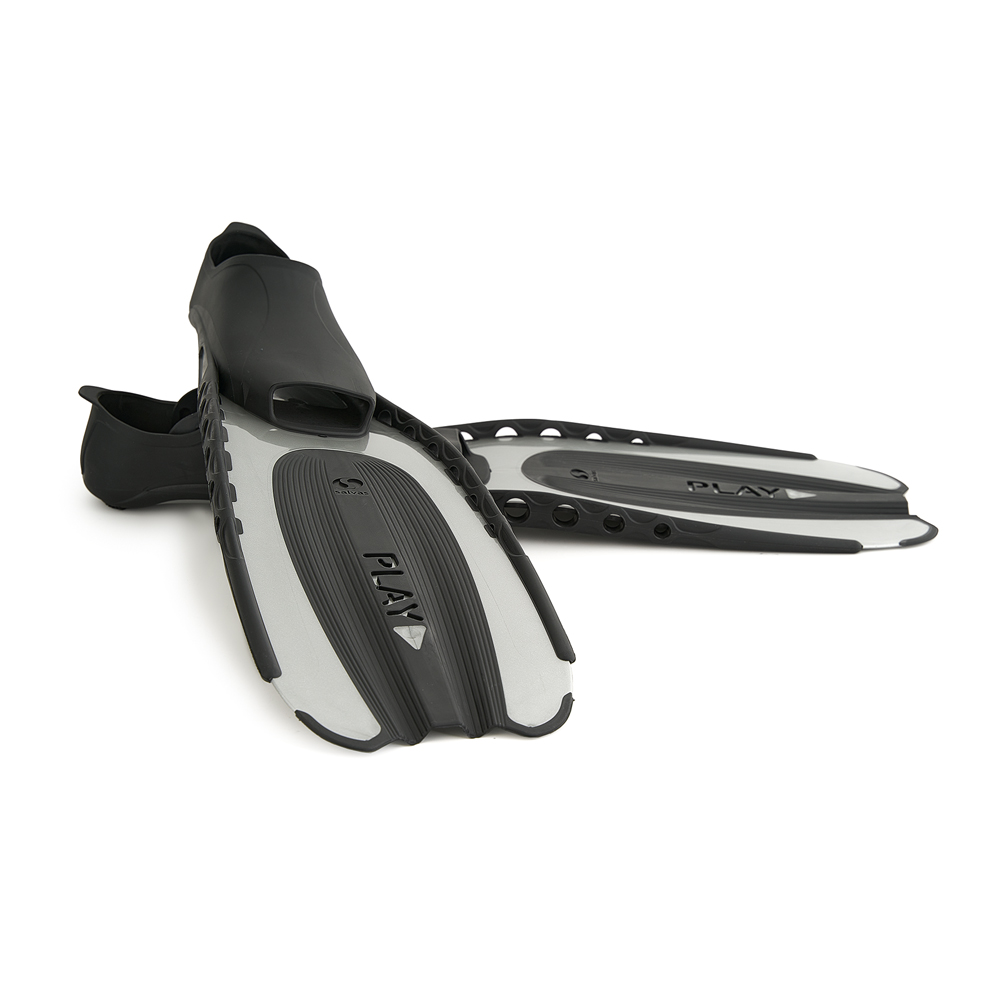 Ласты для плав. Salvas Play Fin, BA12840YYSTS,TPR и Technoflex, р.40-41, серо-черный