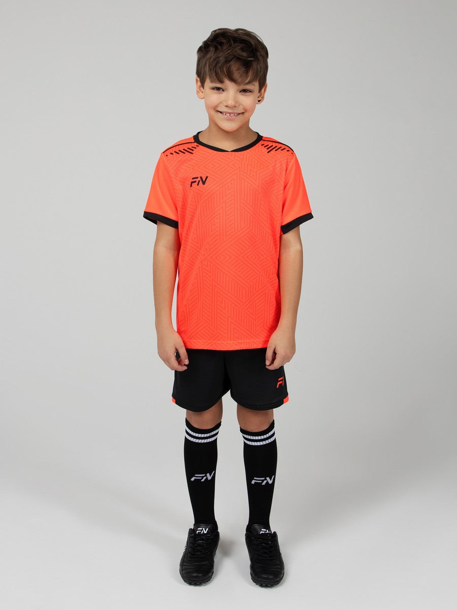 Детская футбольная форма FN Football Set Kid (Orange/Black)