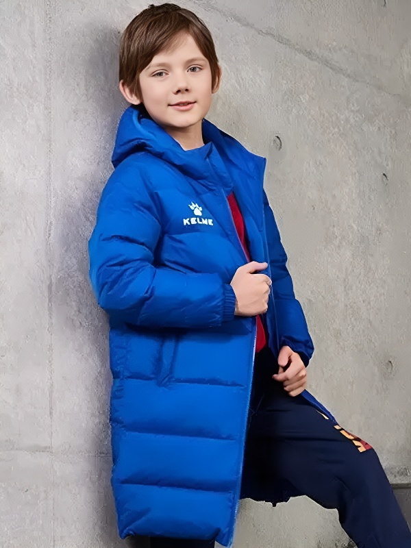 Детский пуховик KELME Children's Long Down Jacket Blue