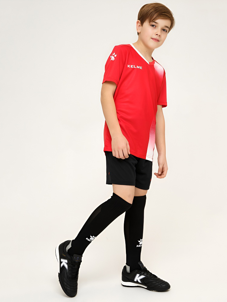 Детская футбольная форма KELME S/S Football Set Kid (Red/Black)