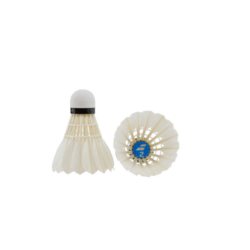 Воланы для бадминтона BABOLAT 2 (перо/пробка), 551022, уп.12шт., бел., сред. скор.