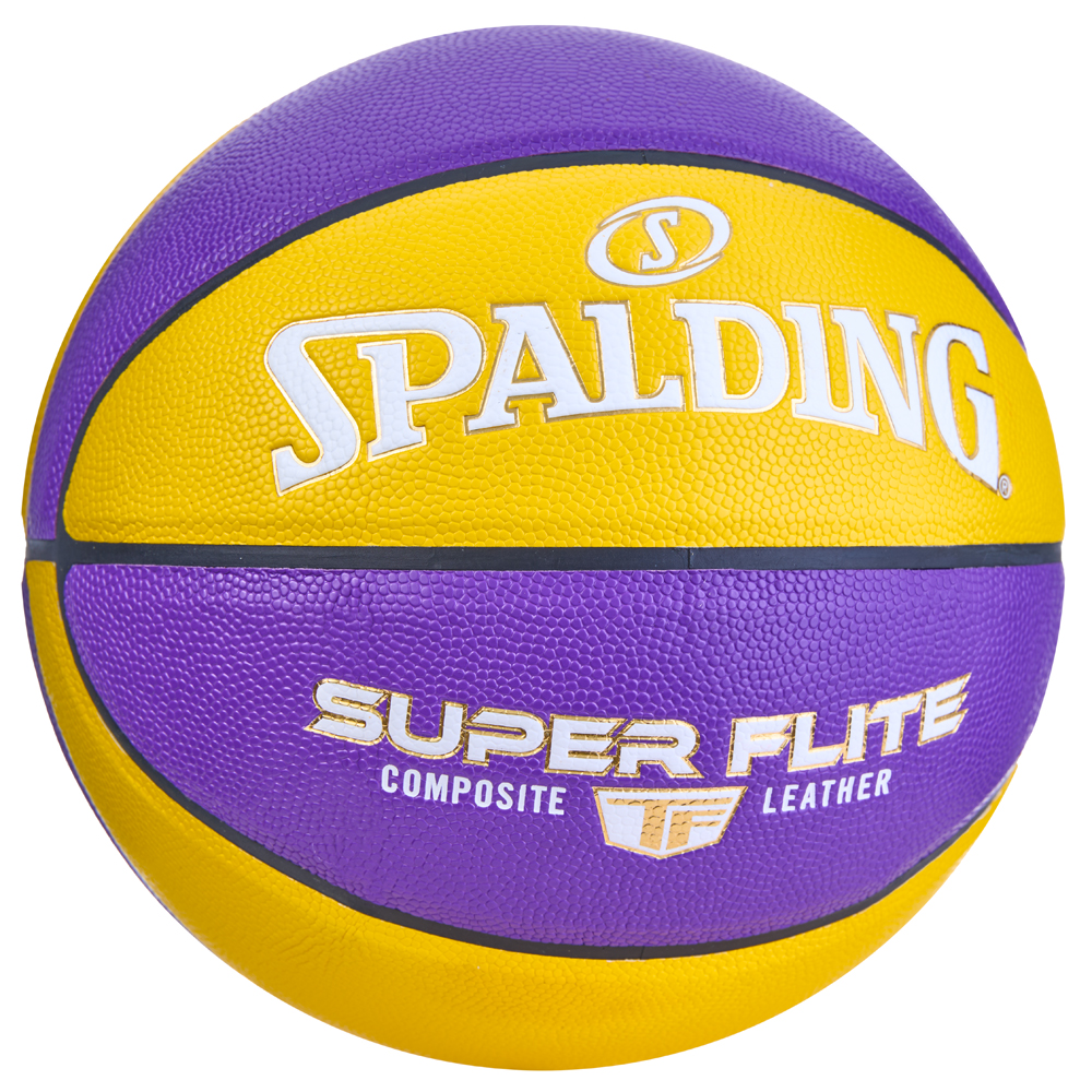 СЦ*Мяч баск. SPALDING Super Flite 76930z, р.7, синт. кожа (композит), желто-фиолетовый