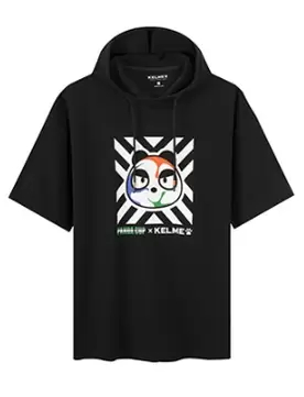 Футболка KELME Men's Hooded Short-Sleeved T-Shirt Black