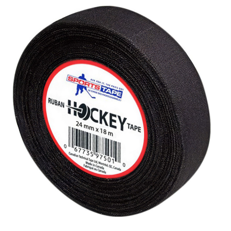 Лента хоккейная для крюка SportsTape, 6950012418-BK, 24мм*18м, черный