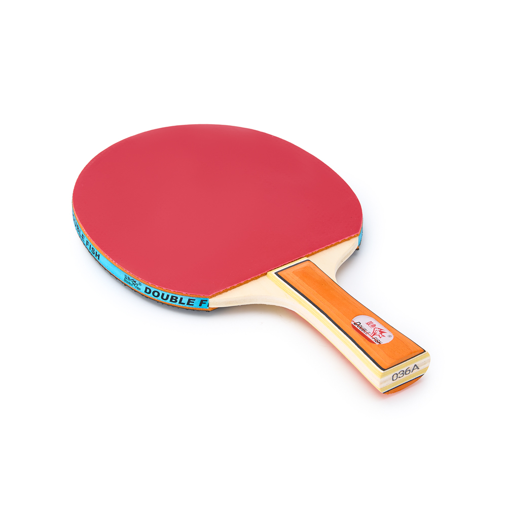 Набор для н/т DOUBLE FISH, 036A, для любителей, 2 ракетки и 3 мяча, наклад.1,5 мм, конич. ручка