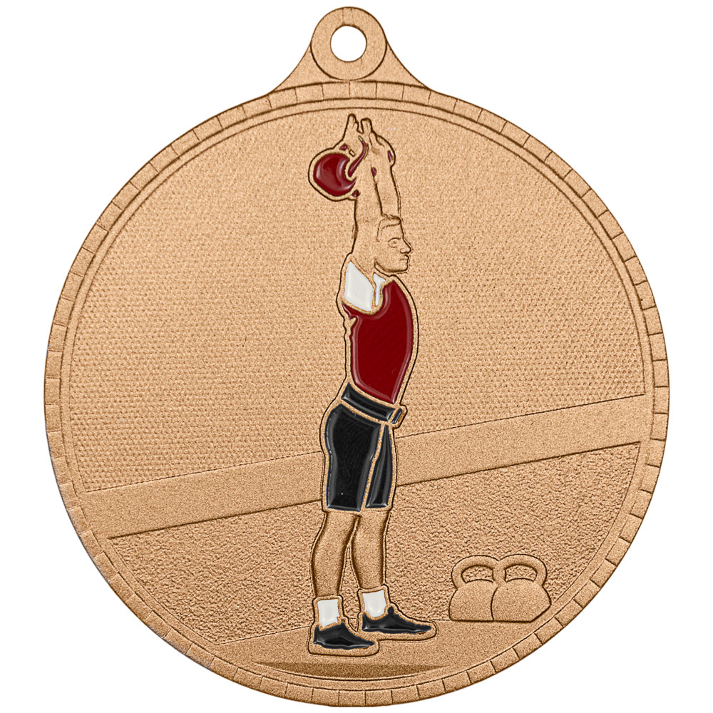 Медаль MZP 617-55/B гиревой спорт (D-55мм, s-2 мм)