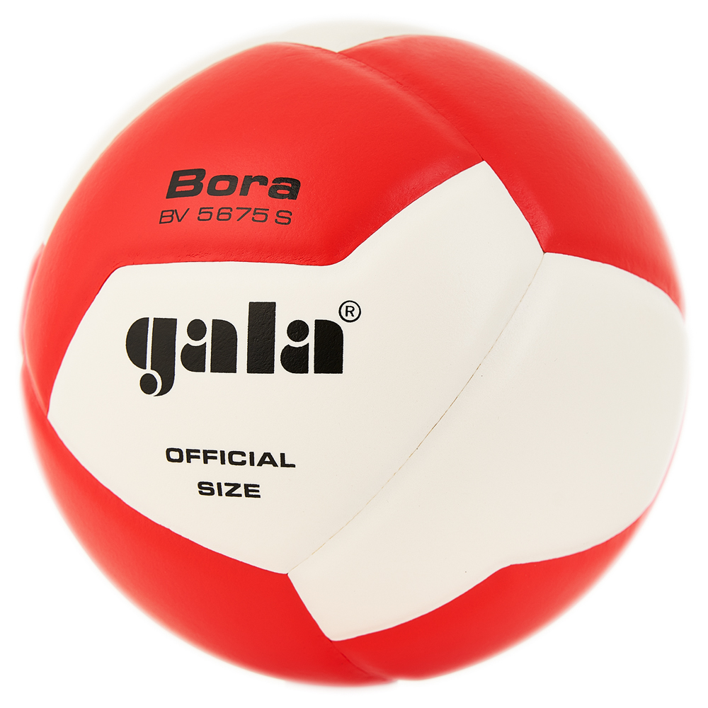 Мяч вол. GALA Bora 12, BV5675S, р. 5, синт. кожа ПУ, клееный, бут. кам, красно-белый