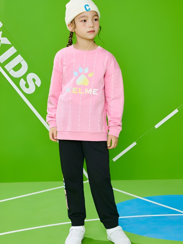 Детский свитшот KELME Round Neck Sweater Pink