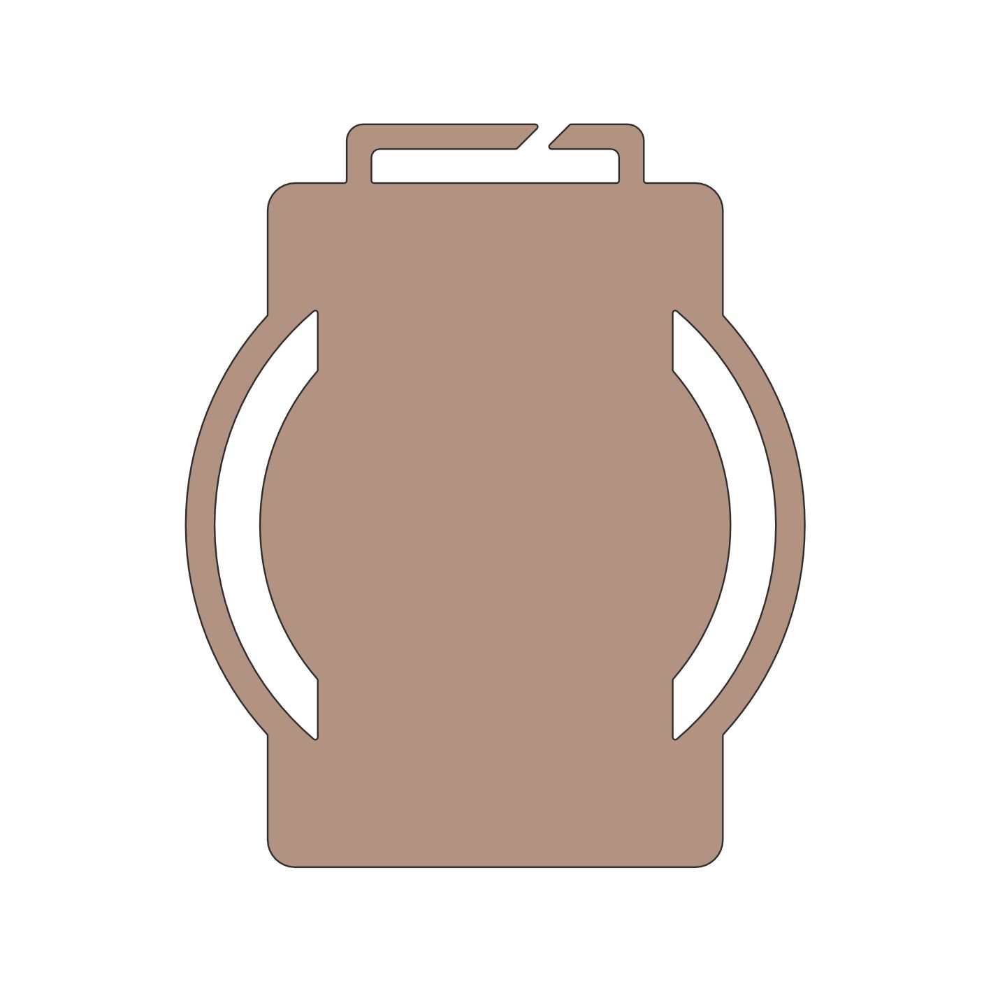 Заготовка медали MZP 836-90/BM под сублимацию (75x90 мм, s-2 мм)