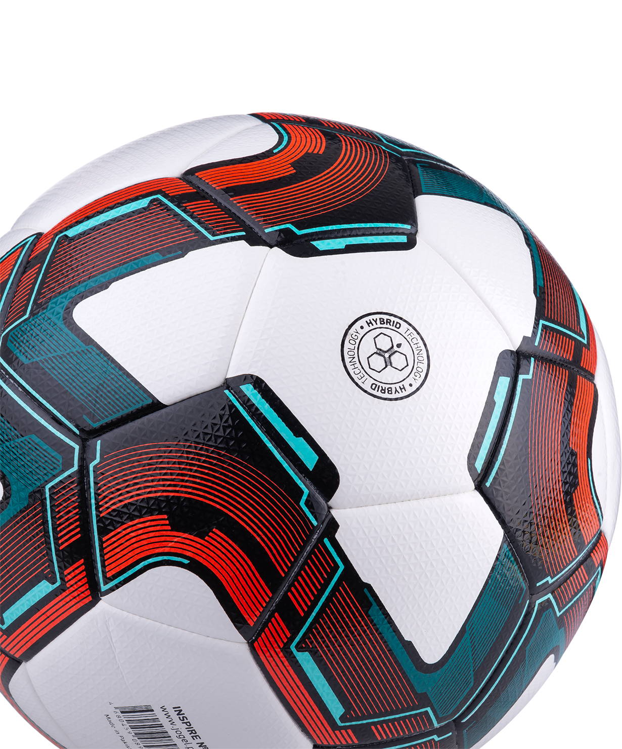 Мяч футзальный JOGEL Inspire №4, белый/черный/красный, размер 4