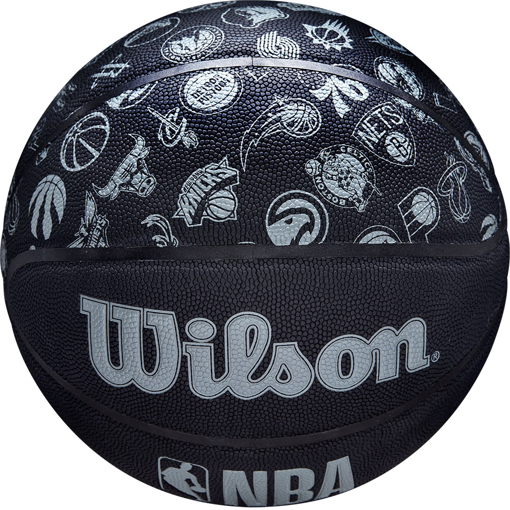 Мяч баск. WILSON NBA All Team, WTB1300XBNBA р.7, PU, бутил. камера, черный