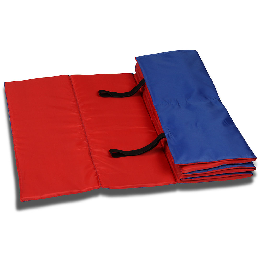 Коврик гимнастический INDIGO, SM-042-BLR, полиэстер, стенофон, cине-красный