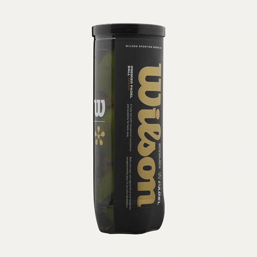 Мяч для падела Wilson Premier Padel Speed, WR8908501001, уп.3 шт, FIP Appr.,сукно, нат.резина,желтый
