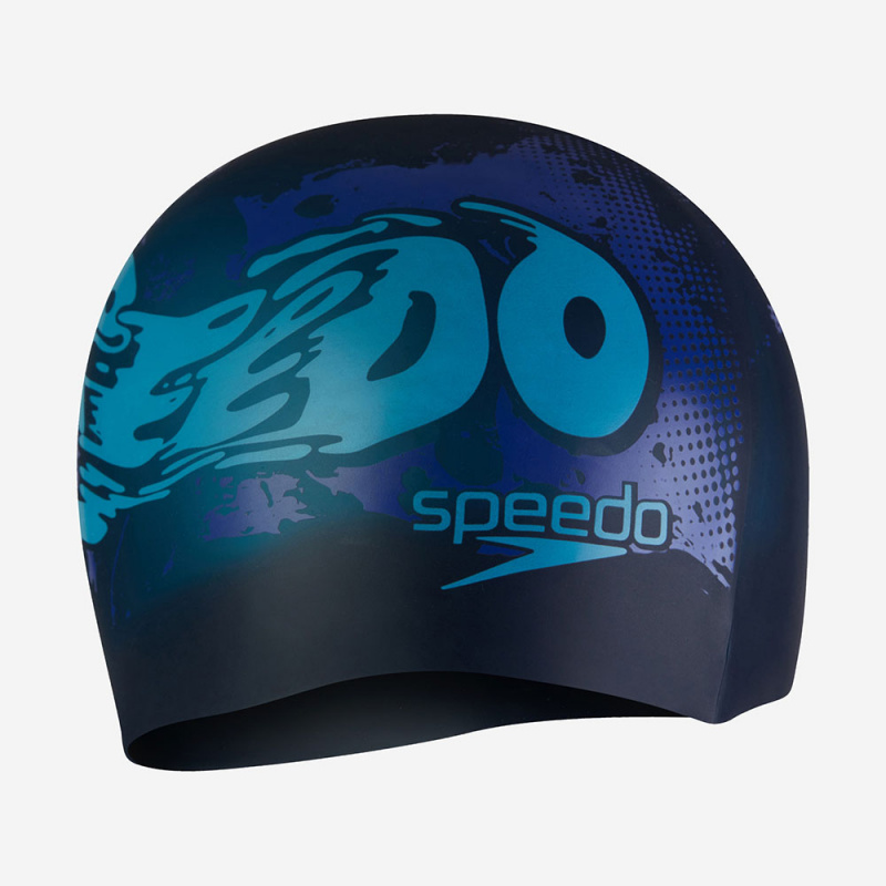 Шапочка для плав. дет. SPEEDO Boom Silicone Cap Jr, 8-0838615954, СИНЯЯ, силикон