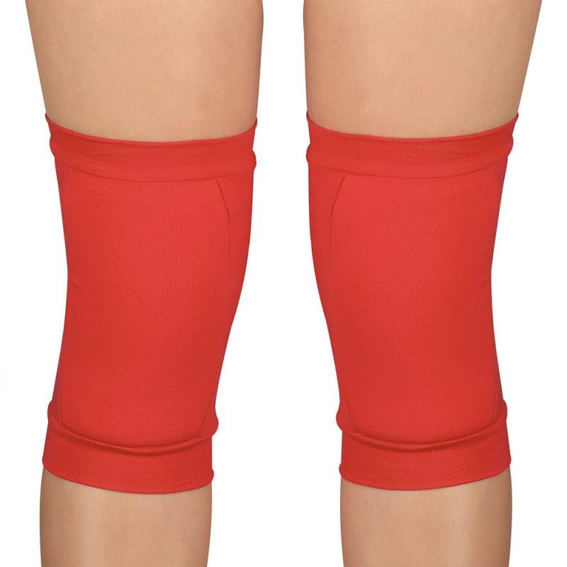 Наколенники для гимнастики и танцев INDIGO, SM-113-RD, р.M,11-14лет,хлопок, эластан, ПУ, красн