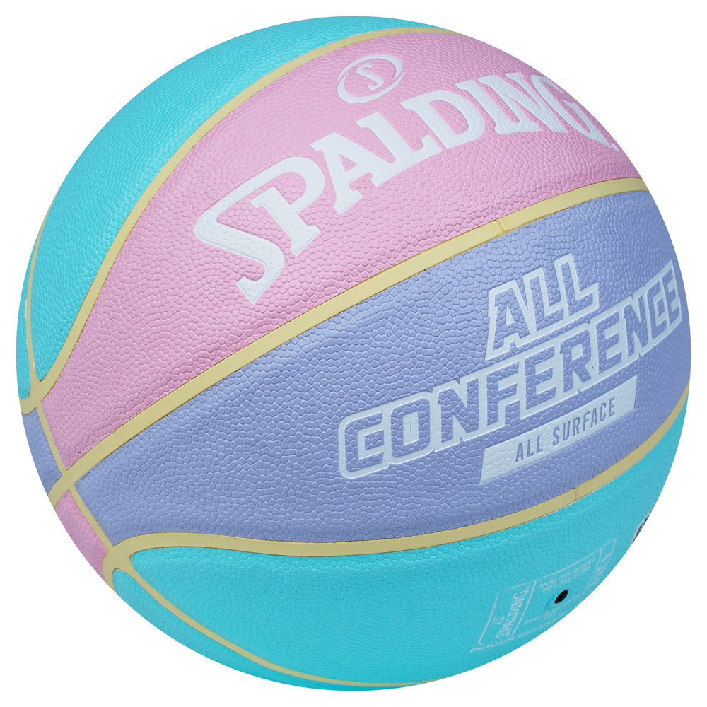 Мяч баск. SPALDING All Conference р.6, 77065z, композит, голубо-розовый