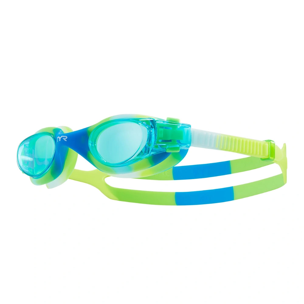 Очки для плав. подр. TYR Vesi Tie Dye Junior, LGVSITD-487, ГОЛУБЫЕ линзы, мультиколор опр.