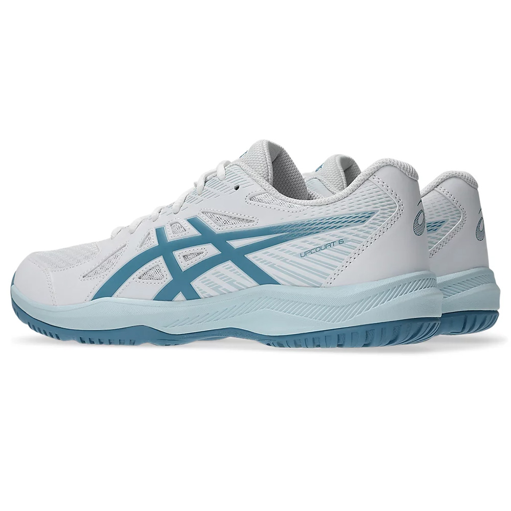 Кроссовки ASICS Upcourt 6 1071A104 105,р.9,5 (рос.42),иск.кожа, текстиль, бело-бирюзов