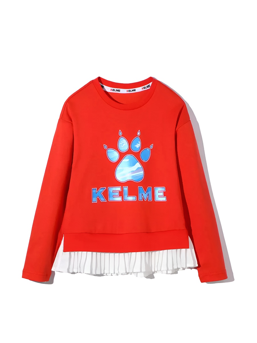 Детский свитшот KELME Girl's Round Neck Sweater Red