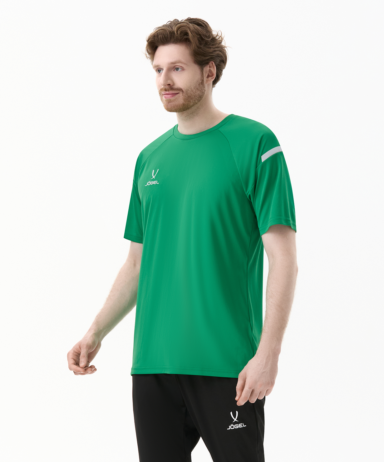Футболка тренировочная JOGEL CAMP 2 Training Poly Tee, зеленый/белый, размер L