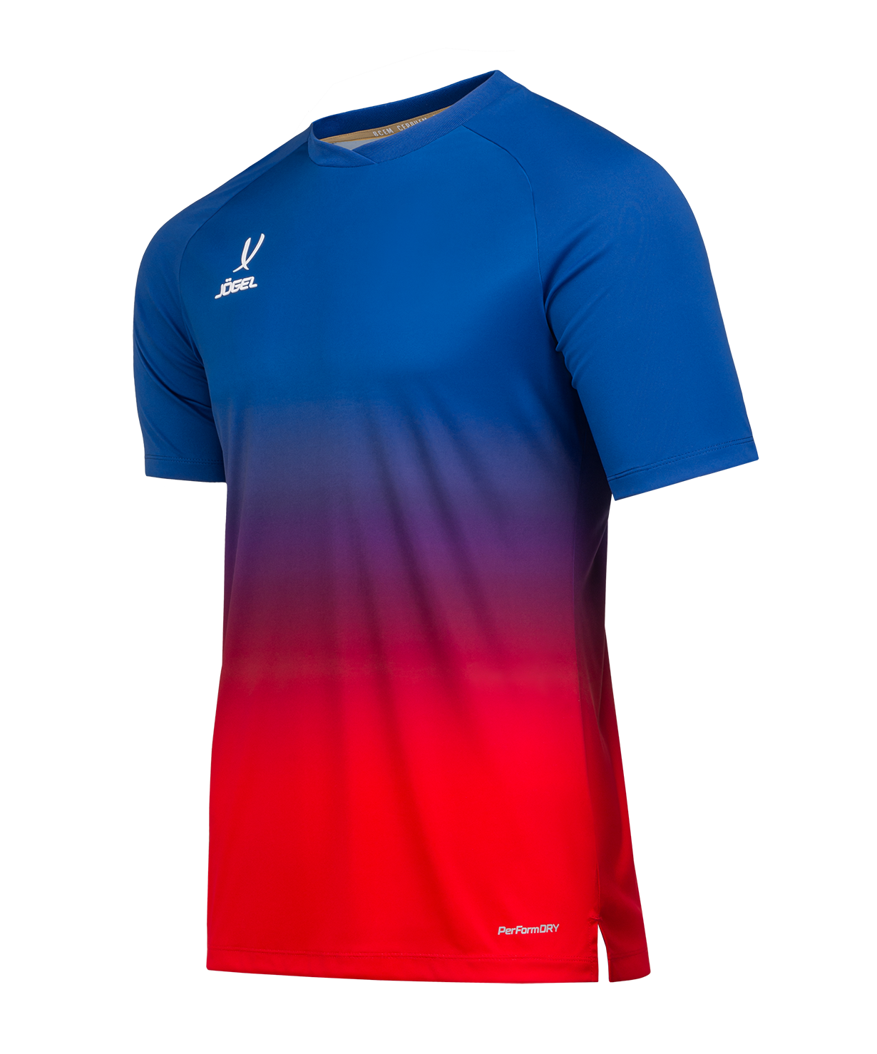 Футболка тренировочная JOGEL NATIONAL PerFormDRY Pre-Match Tee, сине-красный