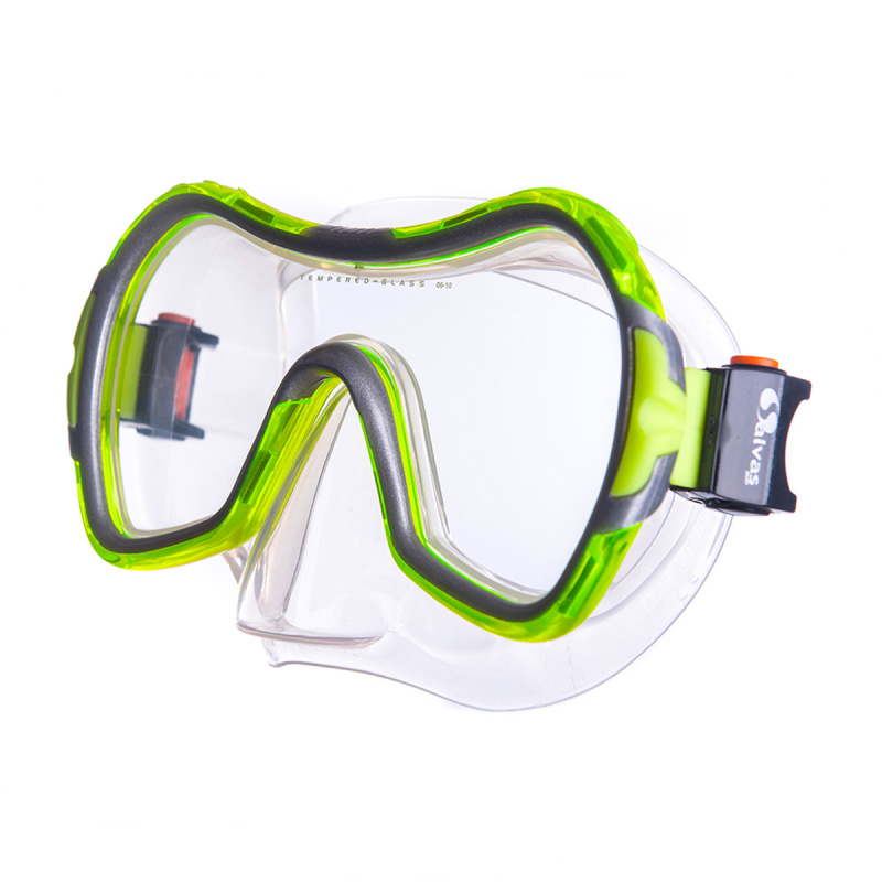 Маска для плав. Salvas Viva Sr Mask, CA535S1GYSTH,закален.стекло, силикон, р.Senior, желтый