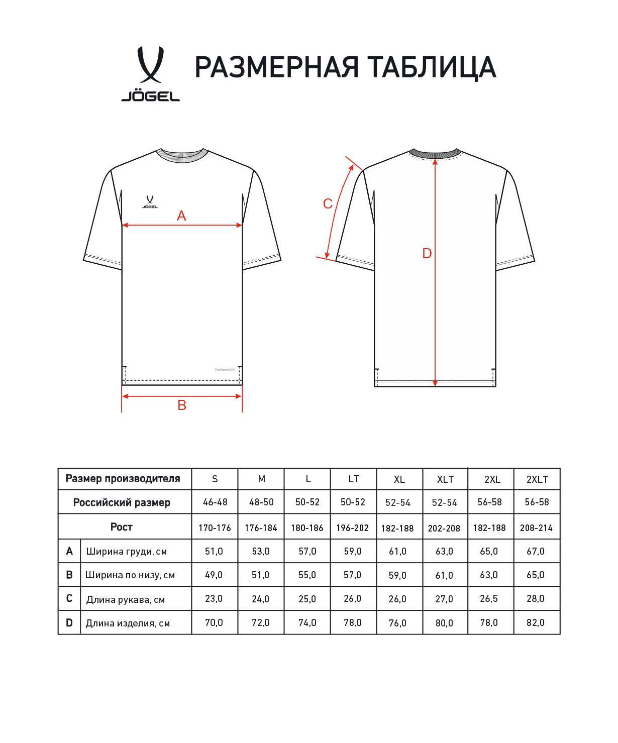 Футболка тренировочная JOGEL DIVISION PerFormDRY Training CVC 98, темно-серый, размер L