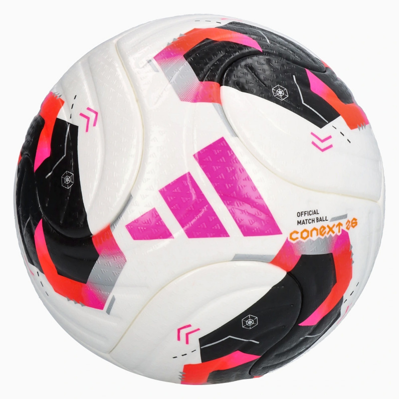 Мяч футб. ADIDAS Conext 26 PRO KE5866,р.5, FIFA Quality Pro, 4 панели, ПУ, термосшивка, бело-роз-чер